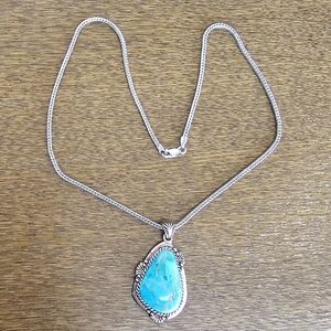 Stauer sterling and turquoise necklace